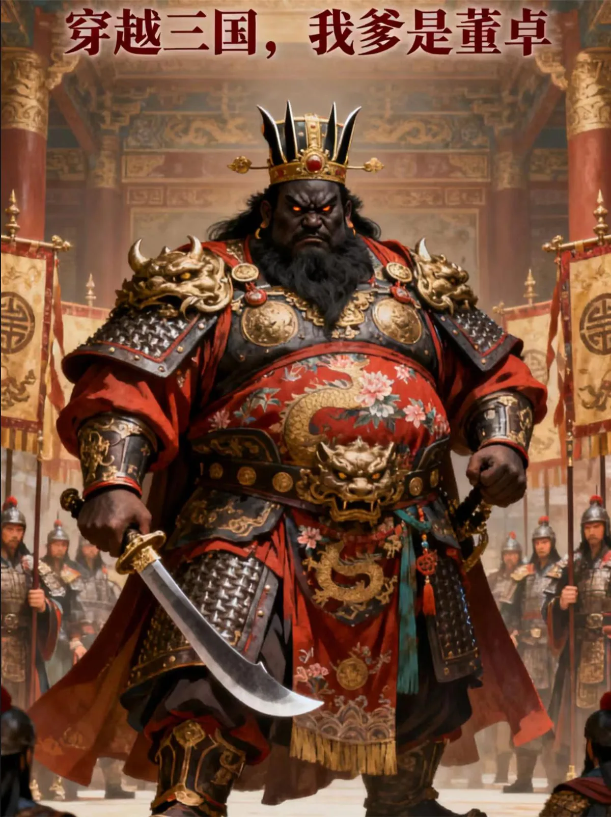 《穿越三国，我爹是董卓》小说封面